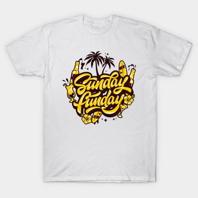 Funday Sunday T-Shirt by kasmarkdsg